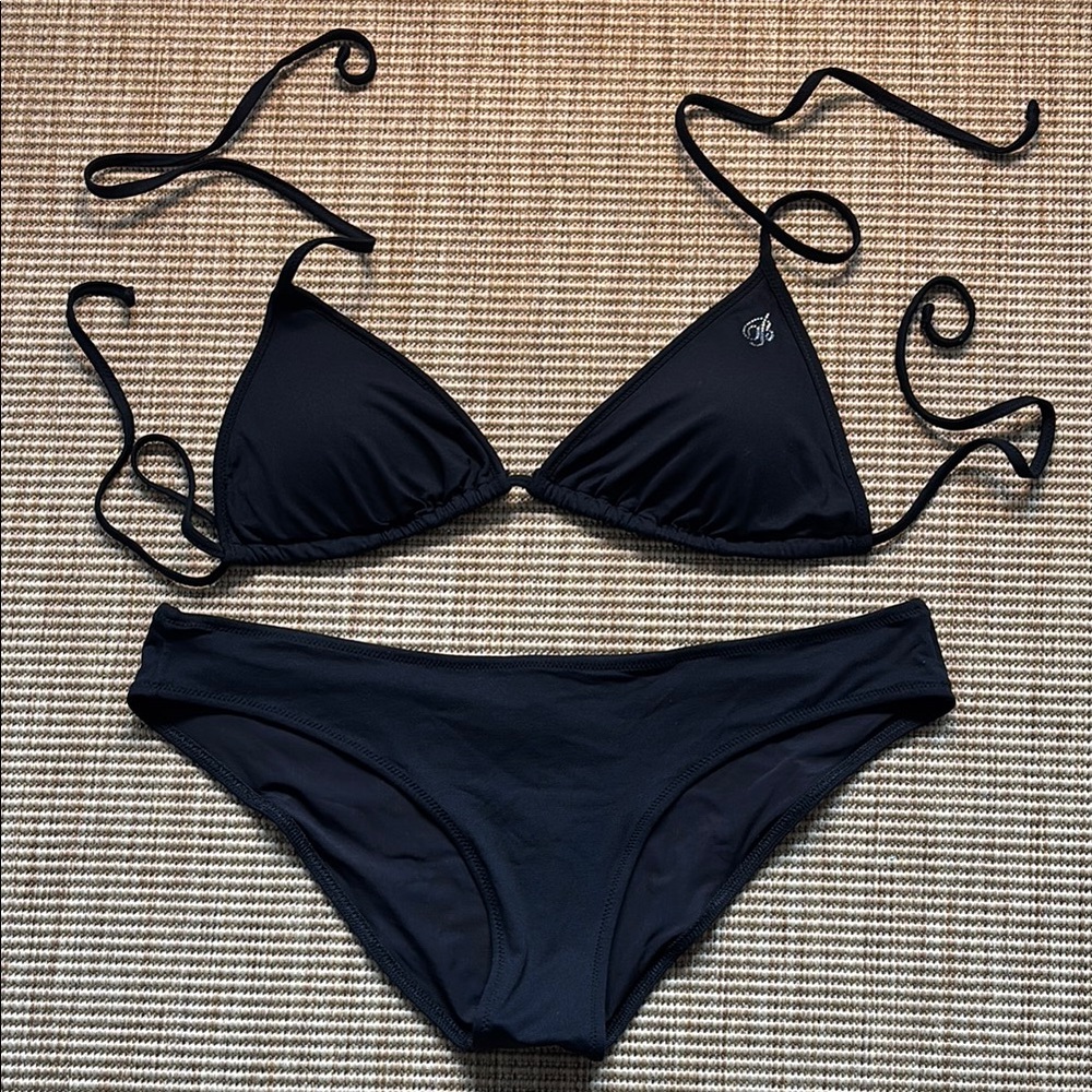 Blumarine Black Triangle Bikini Set Swimwear